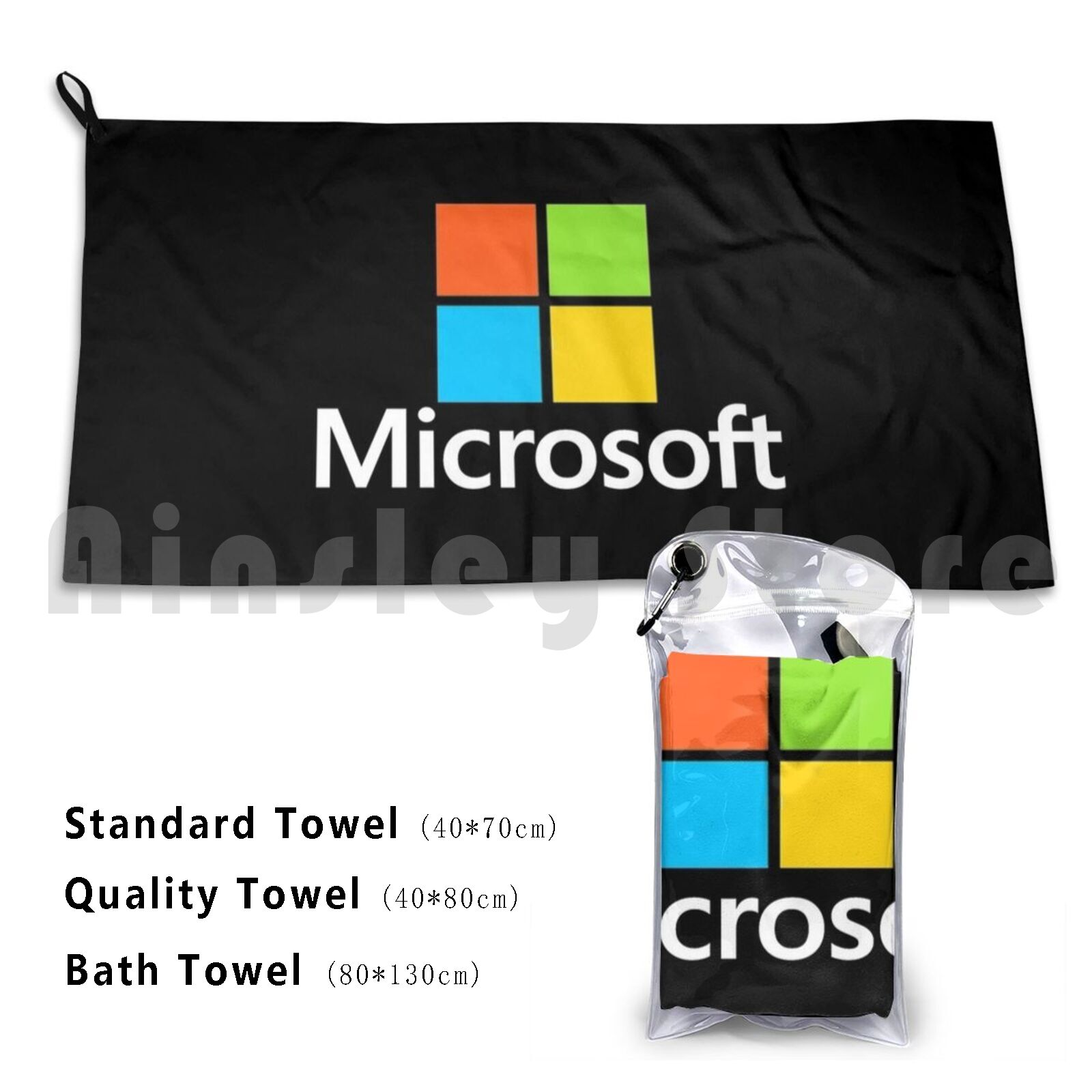 Office Tech Typing - Microsoft Type Bath Towel Beach Cushion