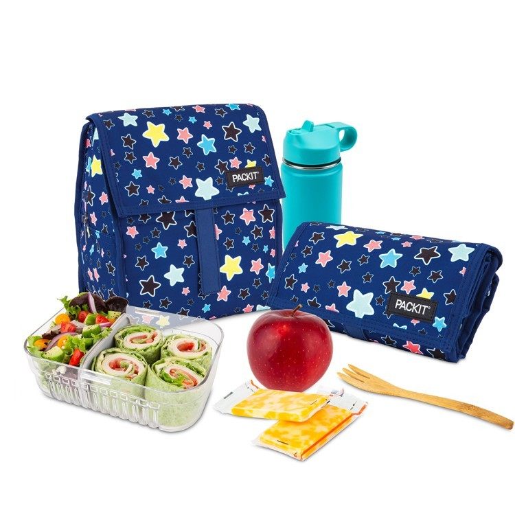 Office Tech Typing - PackIt Freezable Lunch Bag Black, EcoFreeze