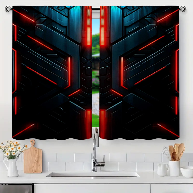 2pcs Tech Geometric Curtains w - огляд і ціна Tech Office Youtube
