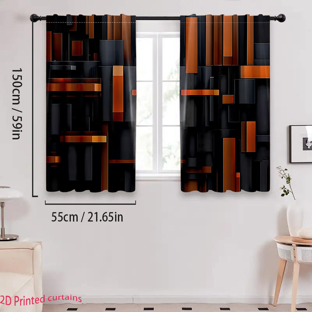 2pcs Abstract Geometric Curtai - огляд і ціна Tech Office Youtube