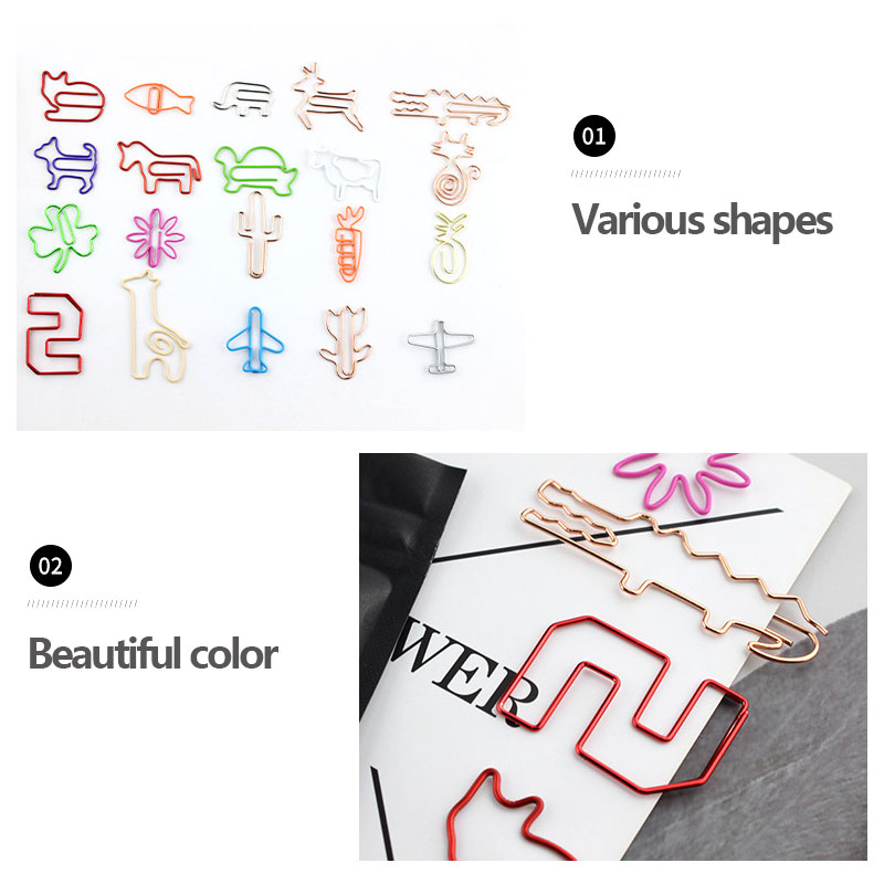 30 PCS Kawaii Paper Clips Book - огляд і ціна Office Desk Tech Accessories