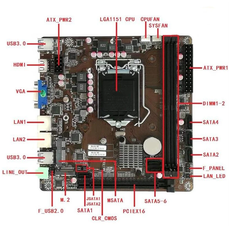 B365 Mini-ITX Motherboard LGA  - огляд і ціна Intel Cpu Core I5