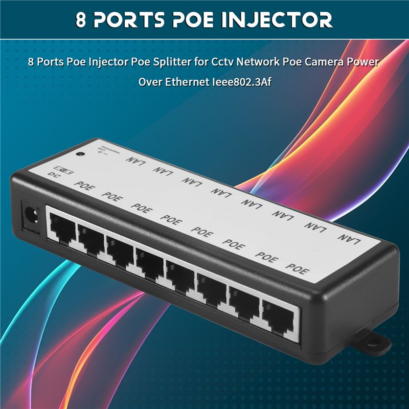 PHILE-8 Ports Poe Injector Poe - огляд і ціна Power Over Ethernet