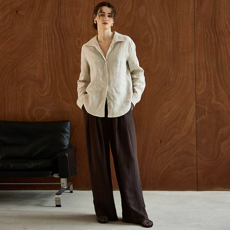 100% Linen Long-Sleeve Women's - огляд і ціна Office High Tech