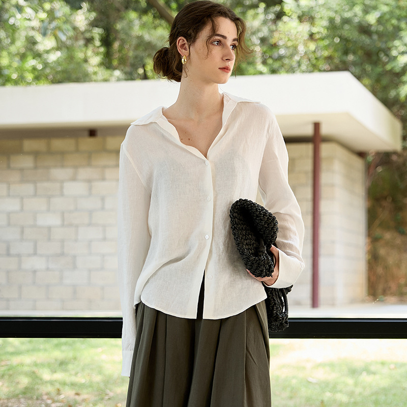 100% Linen Long-Sleeve Women's - огляд і ціна Office High Tech