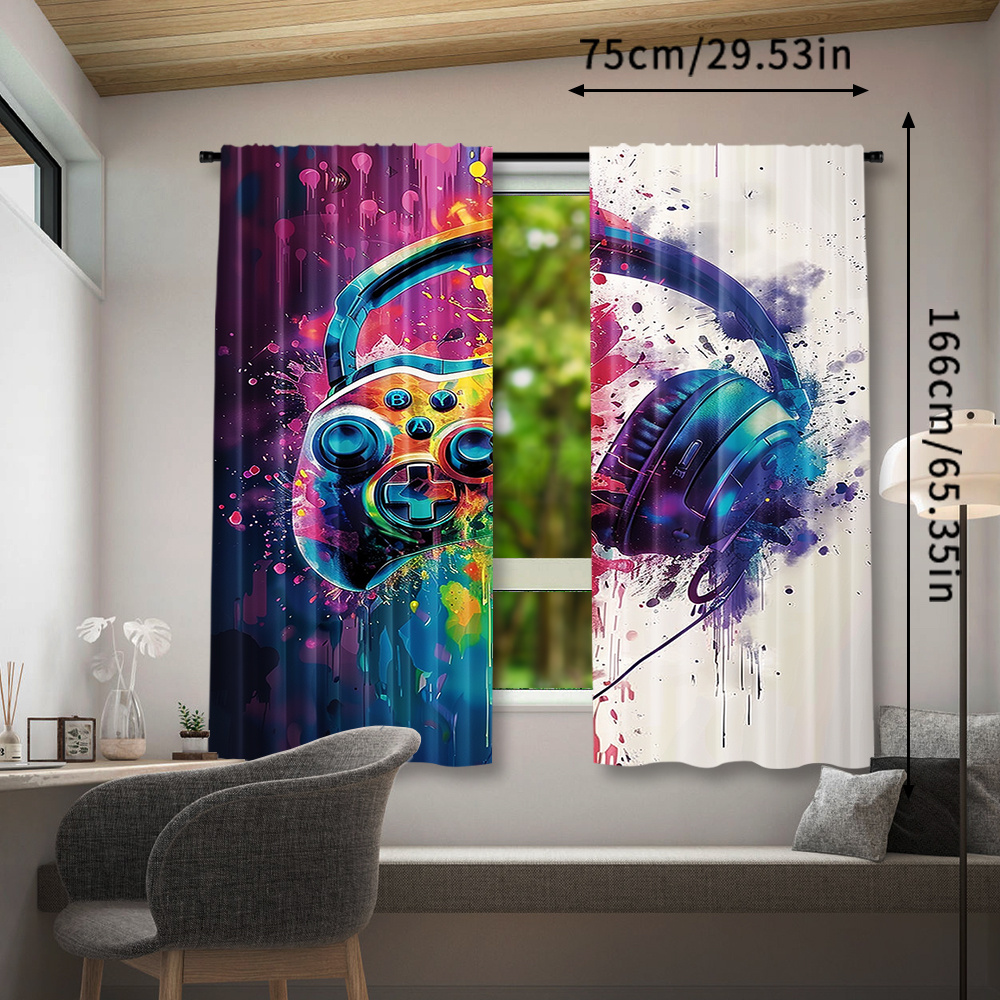 Gaming Controller Curtains Hea - огляд і ціна Office Tech Design