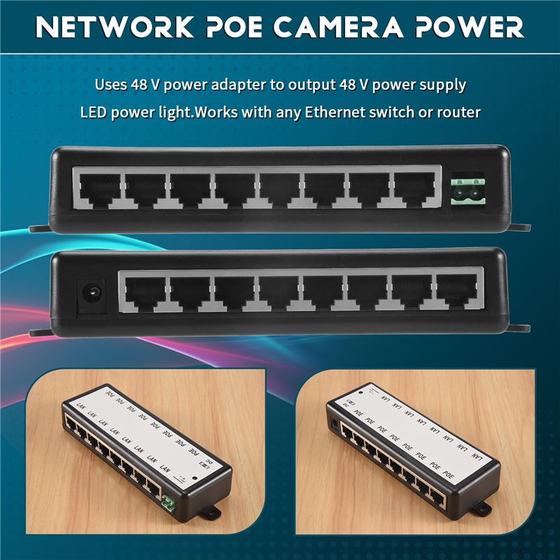 B03B-8 Ports Poe Injector Poe  - огляд і ціна Power Over Ethernet